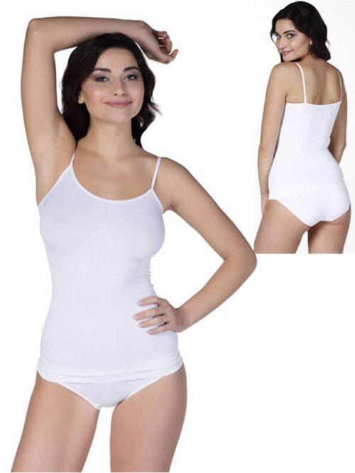 Secret Moda Ince Askılı Ripli Kadın Atlet Korse